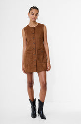 FRENCH CONNECTION LANY SUEDETTE DRESS